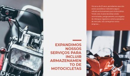 Serviços De Armazenamento De Motocicletas - Modelos De Design De Site