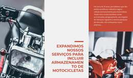 Serviços De Armazenamento De Motocicletas - Modelo De Site HTML