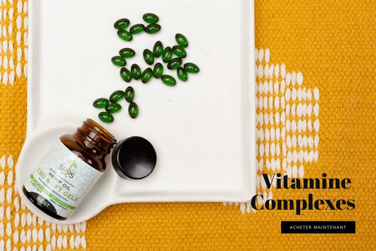 Complexes de vitamines Maquette de site Web