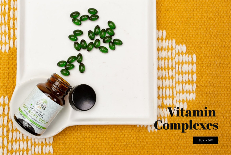 Vitamin complexes Website Mockup