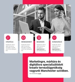 Marketing, Márkaépítés És Digitális - HTML Oldalsablon