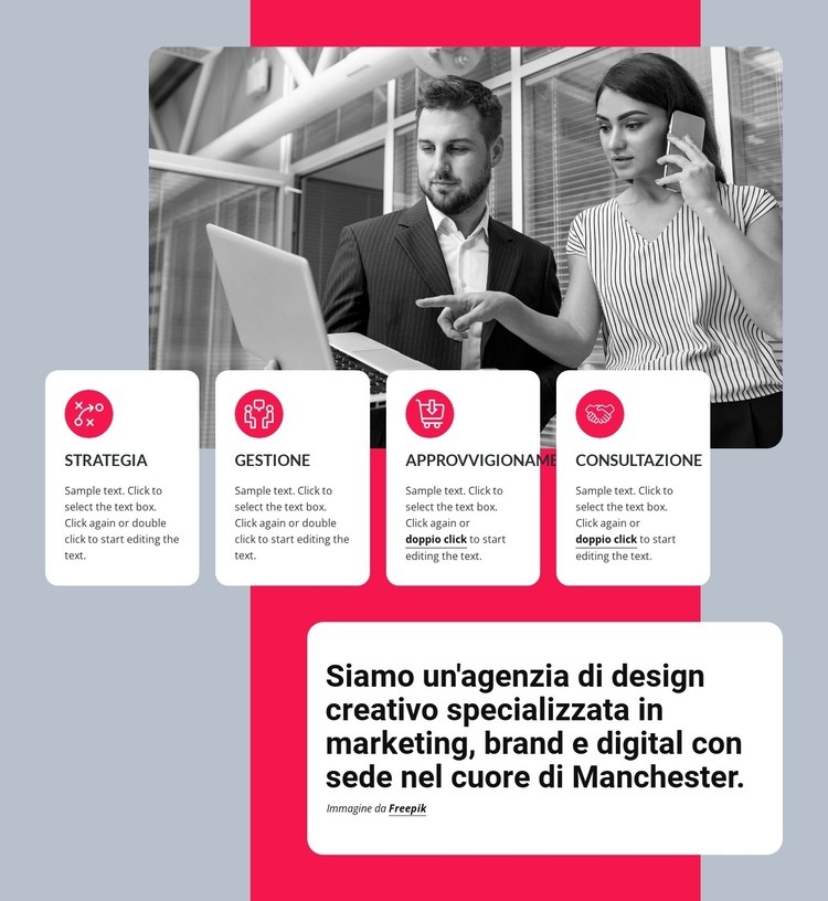 Marketing, branding e digitale Mockup del sito web