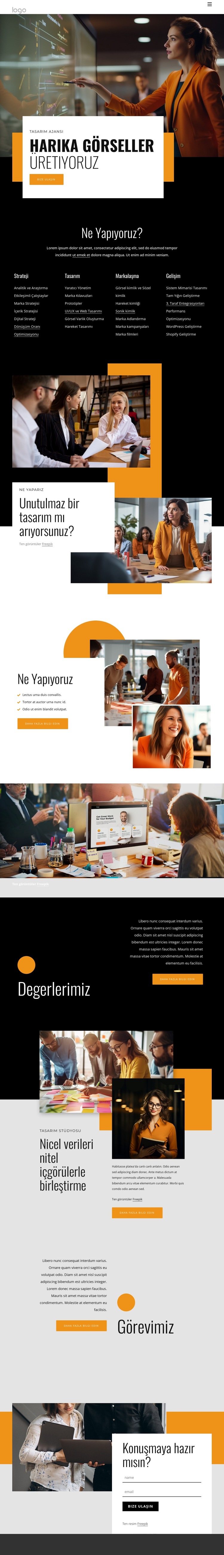 Harika görseller üretiyoruz Web Sitesi Şablonu