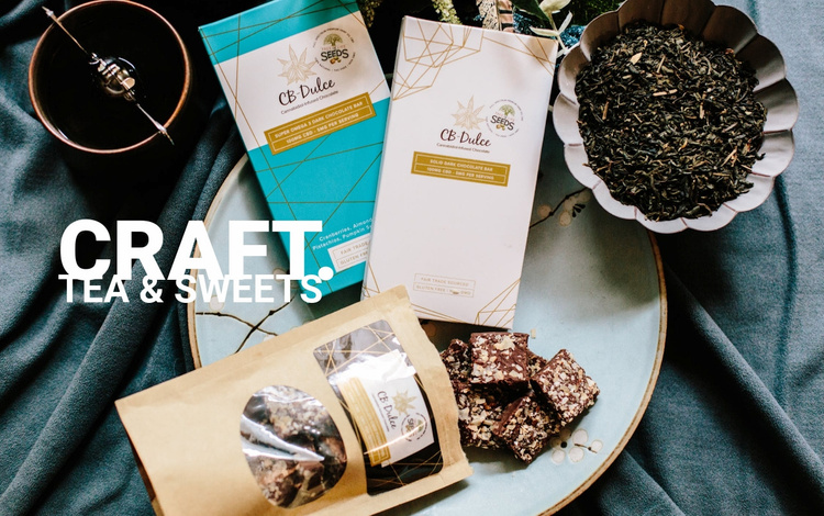 Craft tea and sweets Landing Page