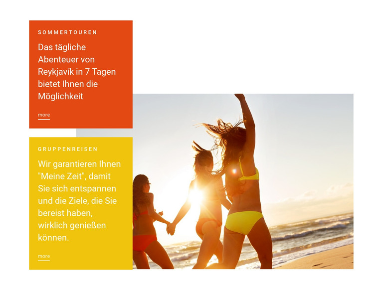 Sommerstrand Hotel HTML-Vorlage