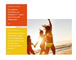 Sommerstrand Hotel – Kostenlose Seitenersteller-Templates