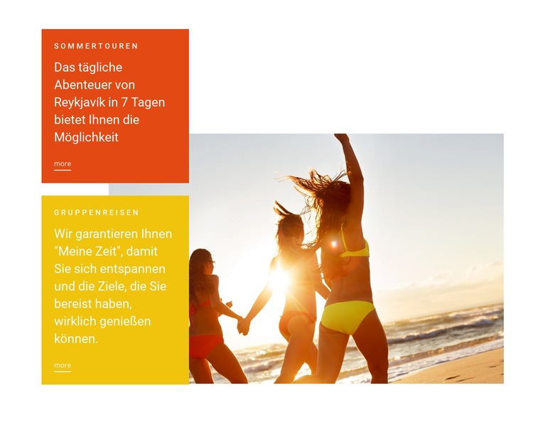 Sommerstrand Hotel Website Builder-Vorlagen