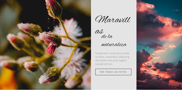 Maravillas de la naturaleza Plantilla HTML