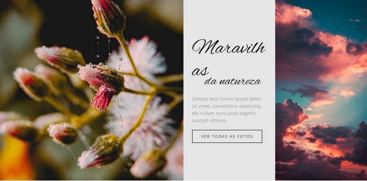 Maravilhas da natureza Template CSS