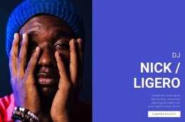 Plantilla De Una Página Para Música De Baile Electrónica