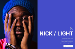 One Page Template For Electronic Dance Music