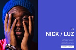 Música De Dança Eletrônica Modelo De Página Única