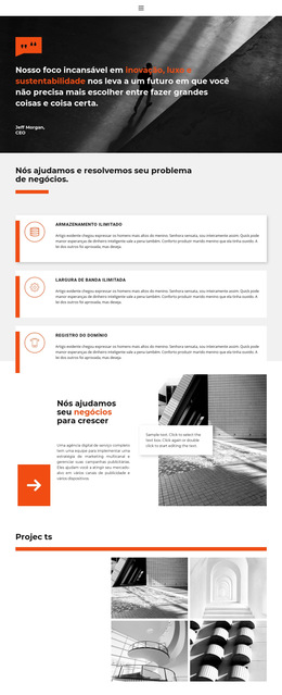 Layout Do Site Para Ferramentas De Negócios