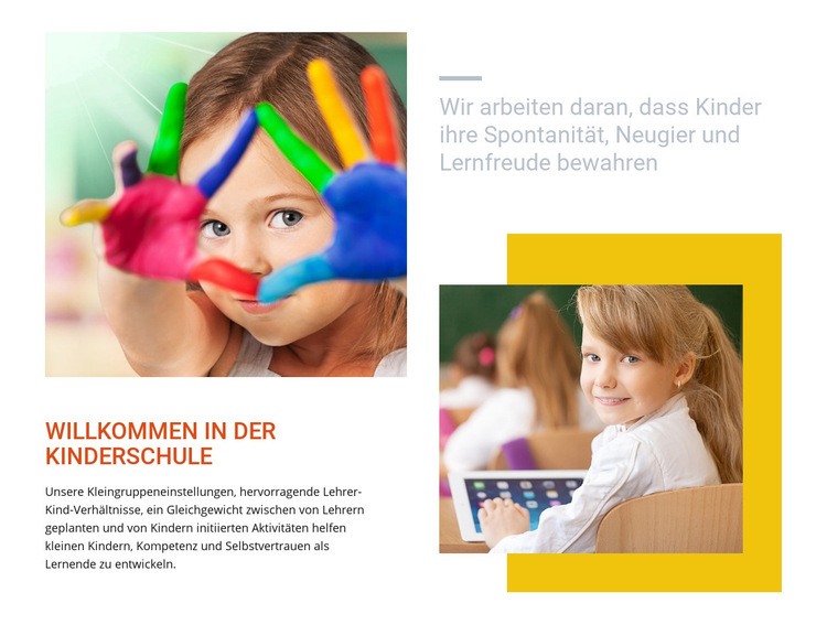 Alternative Kindertagesstätte Galopp Website-Modell