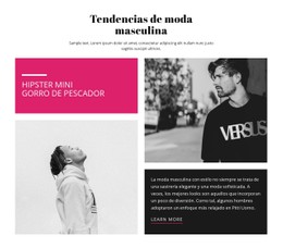 Tendencias De Moda Masculina Plantilla HTML CSS Responsiva