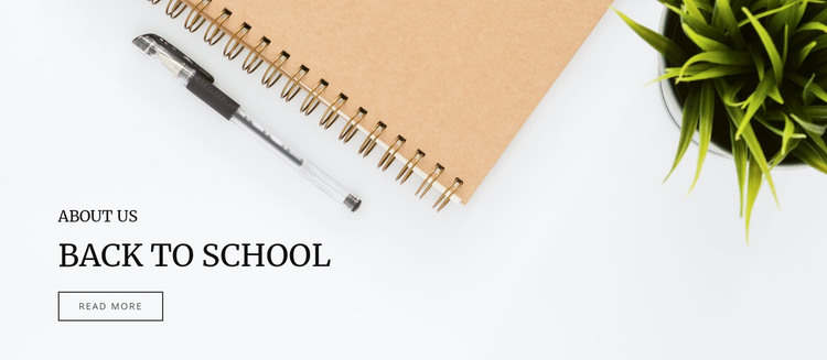 Back to school  Homepage Design