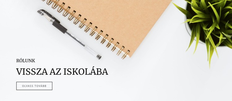 Vissza az iskolába HTML Sablon