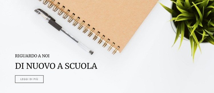 Di nuovo a scuola Costruttore di siti web HTML