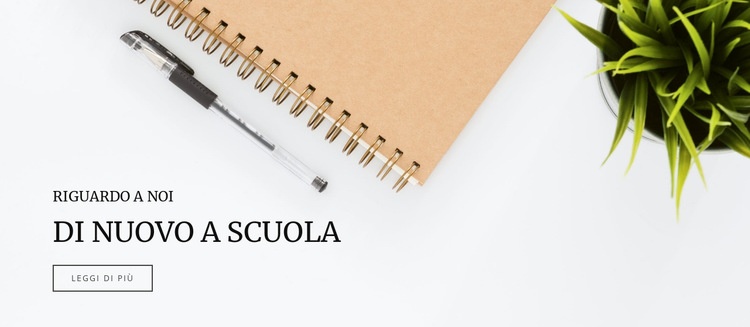 Di nuovo a scuola Pagina di destinazione