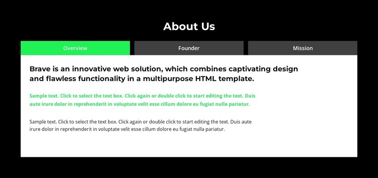 Headed the department CSS Template