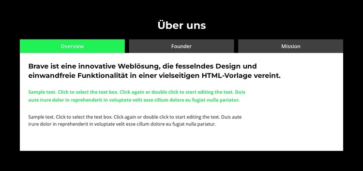 Leiter der Abteilung CSS-Vorlage