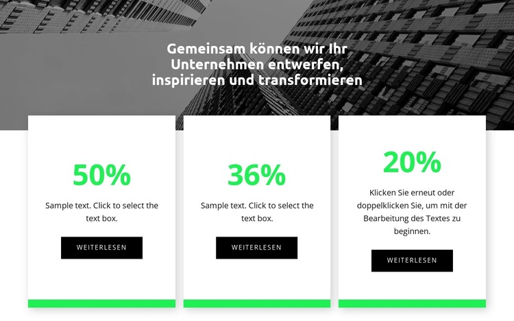 Neue Statistiken HTML-Vorlage