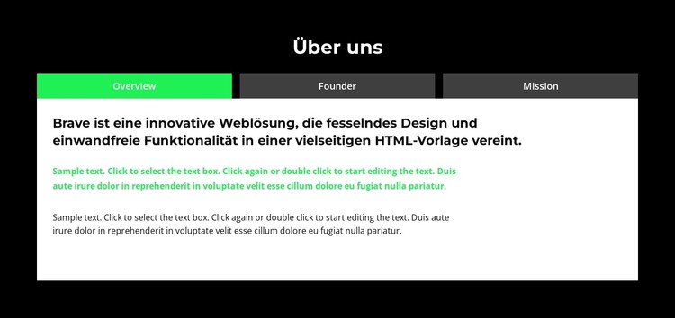 Leiter der Abteilung HTML-Vorlage