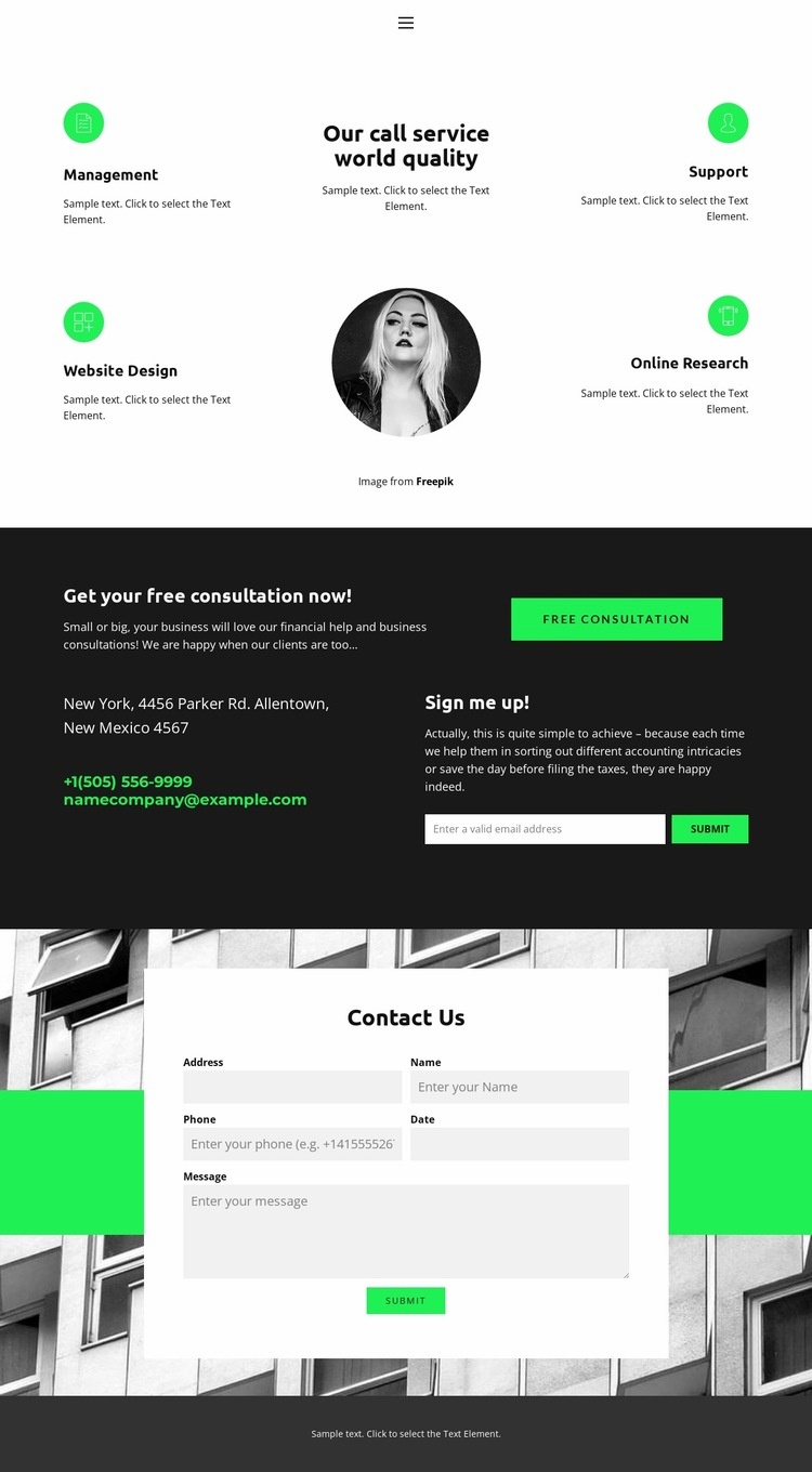 Simple consultation Homepage Design