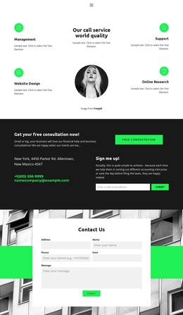 Simple Consultation One Page Template