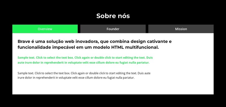 Dirigiu o departamento Modelo HTML