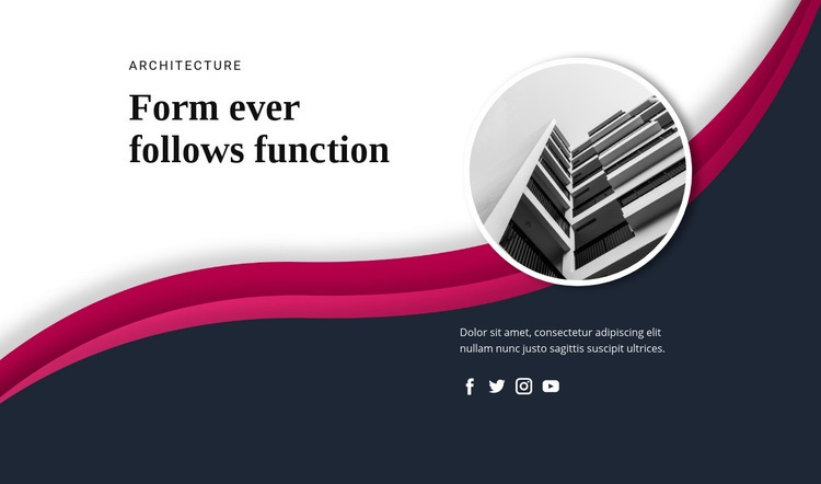 Form ever follows function Elementor Template Alternative