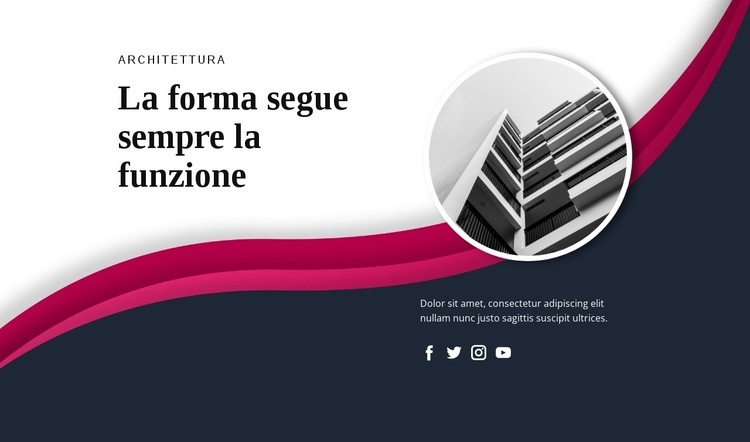 La forma segue sempre la funzione Modelli di Website Builder