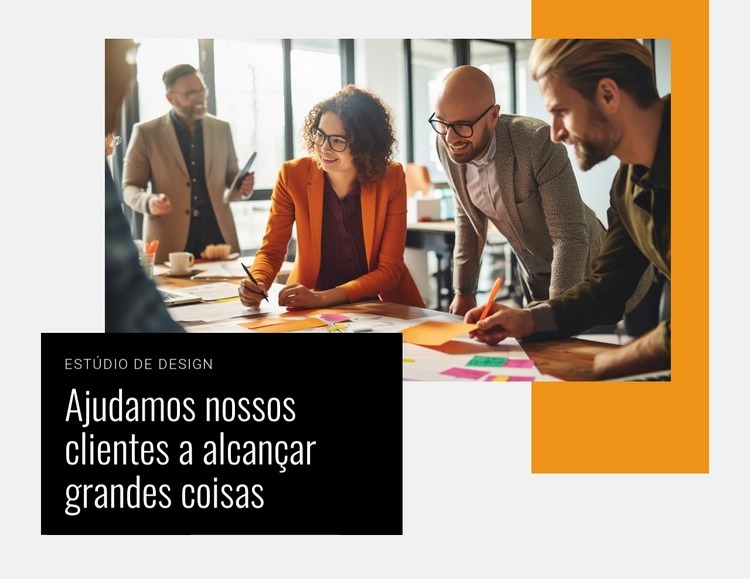 Ajudar nossos clientes a alcançar grandes coisas todos os dias Design do site