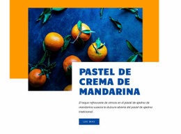 Plantilla Web Adaptable Para Pastel De Crema De Mandarina