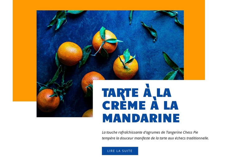 Tarte à la crème à la mandarine Conception de site Web