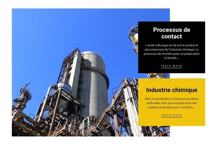 Industrie chimique Maquette de site Web