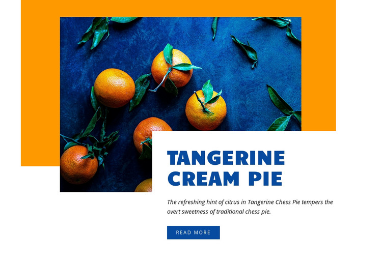 Tangerine cream pie Homepage Design