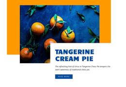 Tangerine Cream Pie - Free HTML Template