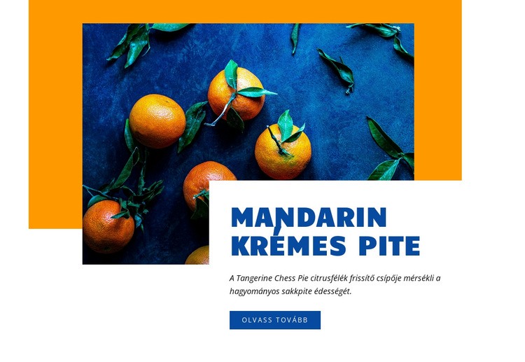 Mandarin krémtorta Weboldal sablon
