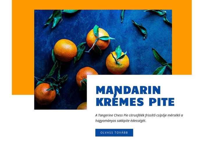 Mandarin krémtorta Weboldal tervezés