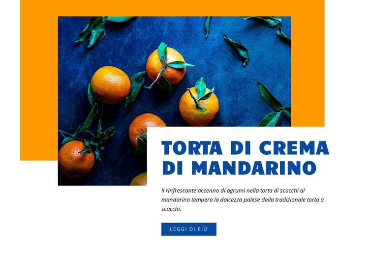 Torta di crema al mandarino Progettazione di siti web