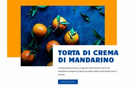 Colonna Del Modello Di Griglia CSS Per Torta Di Crema Al Mandarino