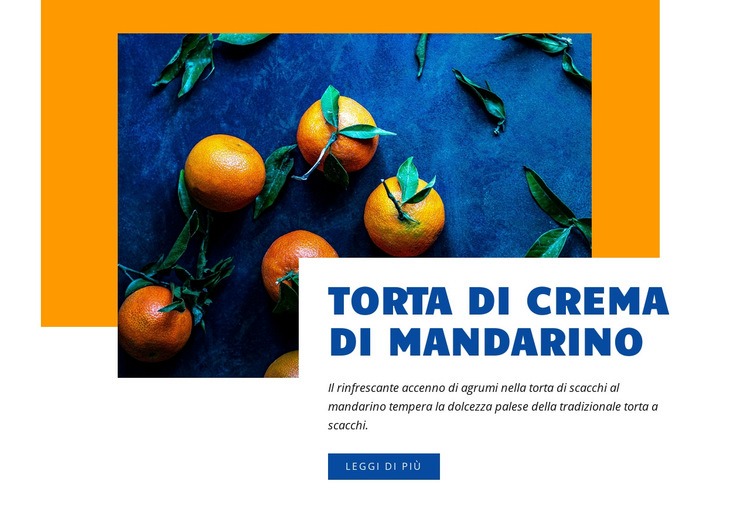Torta di crema al mandarino Modello di sito Web