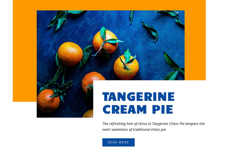 Tangerine cream pie Joomla Page Builder