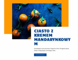 Ciasto Z Kremem Mandarynkowym - Projekt Strony Internetowej Do Bezpłatnego Pobrania