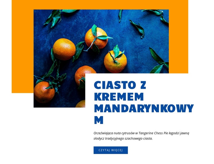 Ciasto z kremem mandarynkowym Projekt strony internetowej