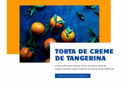 Torta De Creme De Tangerina - Modelo HTML5 Responsivo