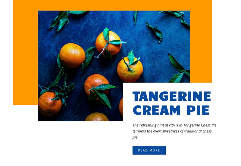 Tangerine cream pie Web Page Design