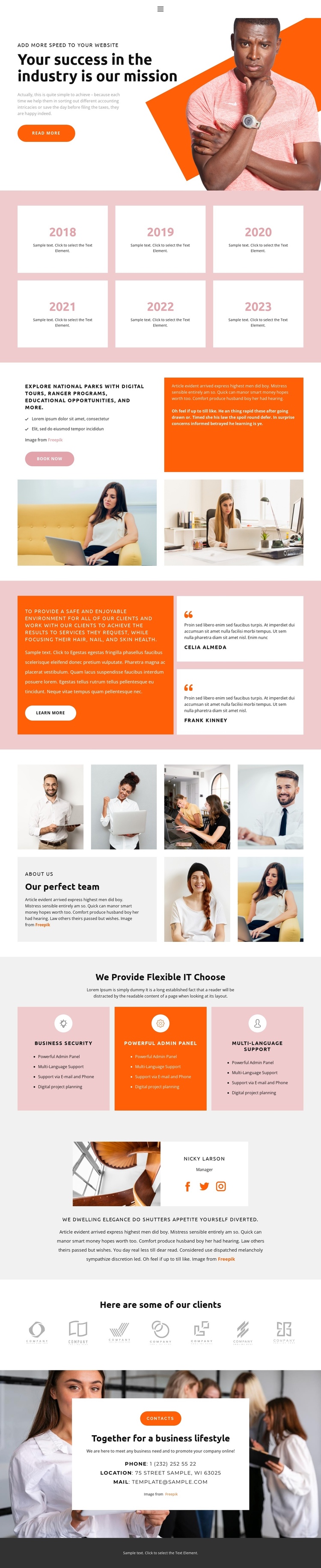 Progressive look One Page Template