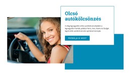 Olcsó Autókölcsönzés - HTML Webhelysablon